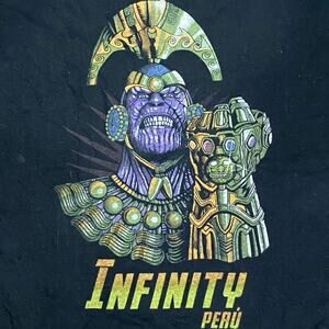 Republica 1821 Infinity Peru Thanos Tee Size Medium Black Graphic T-Shirt